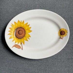 Sunflower English Ironstone Pottery Ltd Platter Dish Plate Vintage Staffordshire